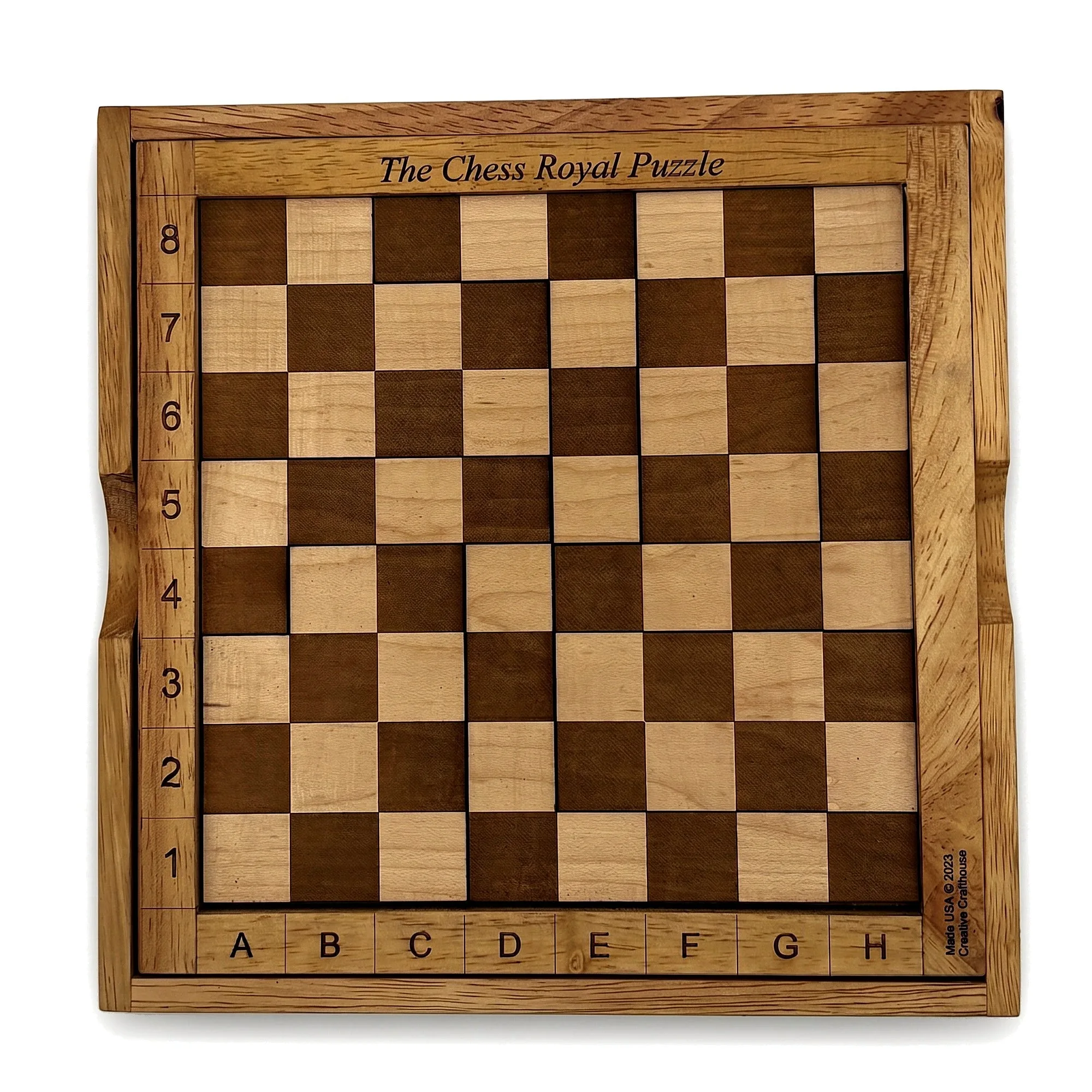 Rompecabezas de madera Ajedrez Real | Tablero de ajedrez y juego mental