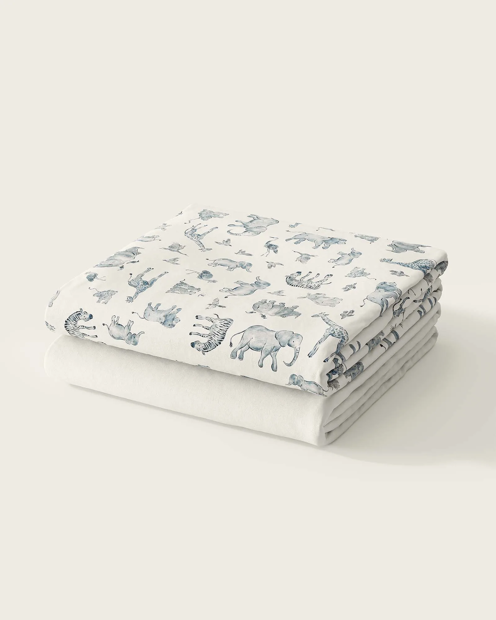 Watercolor Safari Organic Crib Sheet Set