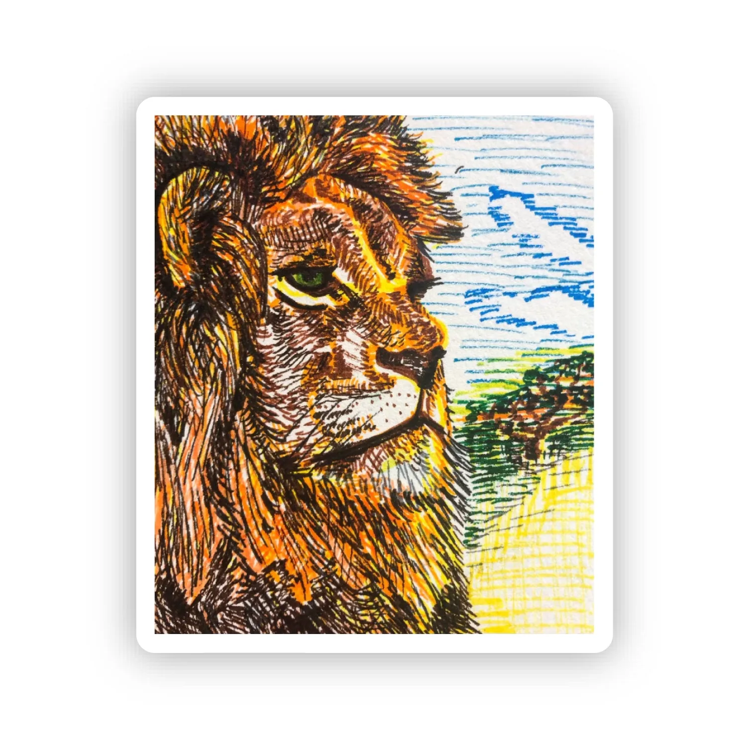 Autocollant Roi Lion