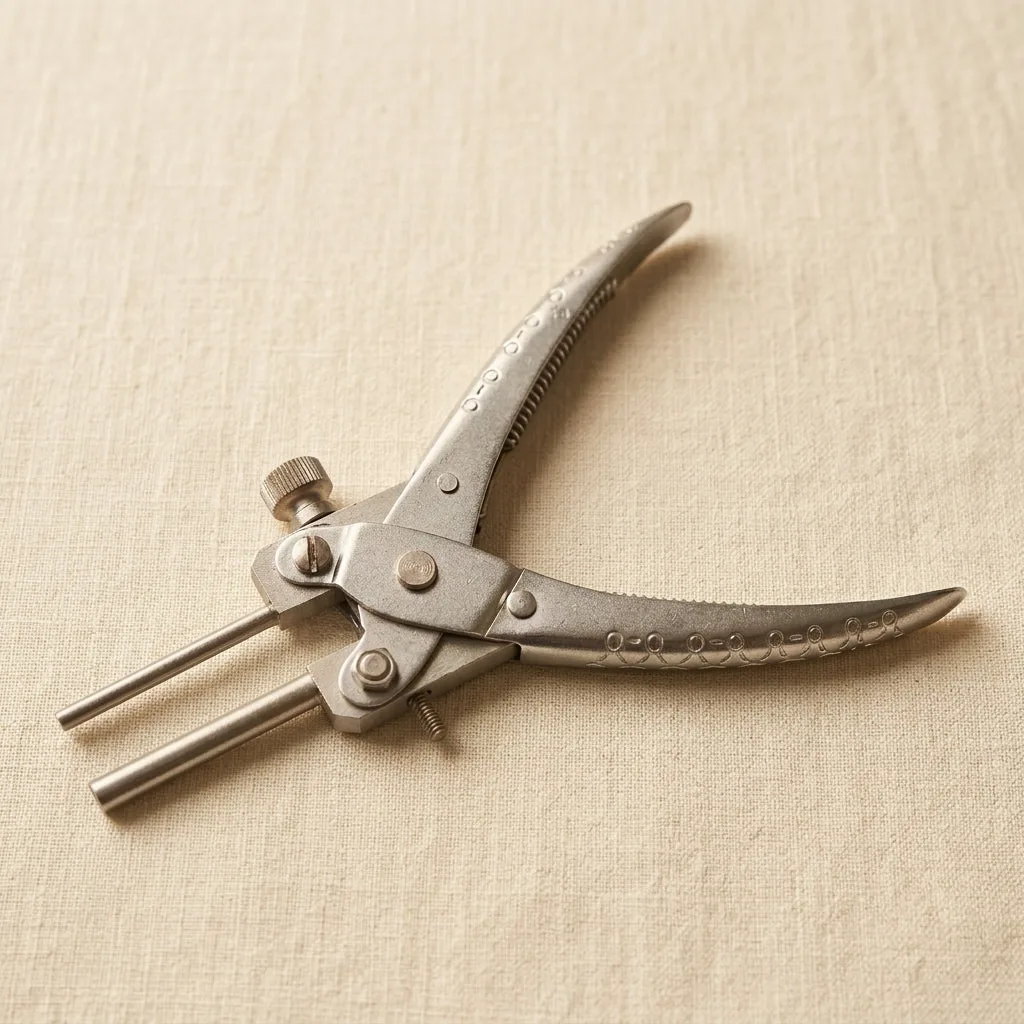 Parallel Action Round Nose Pliers, 4 mm & 6 mm — Adjustable Jaw Stop with Side Screw