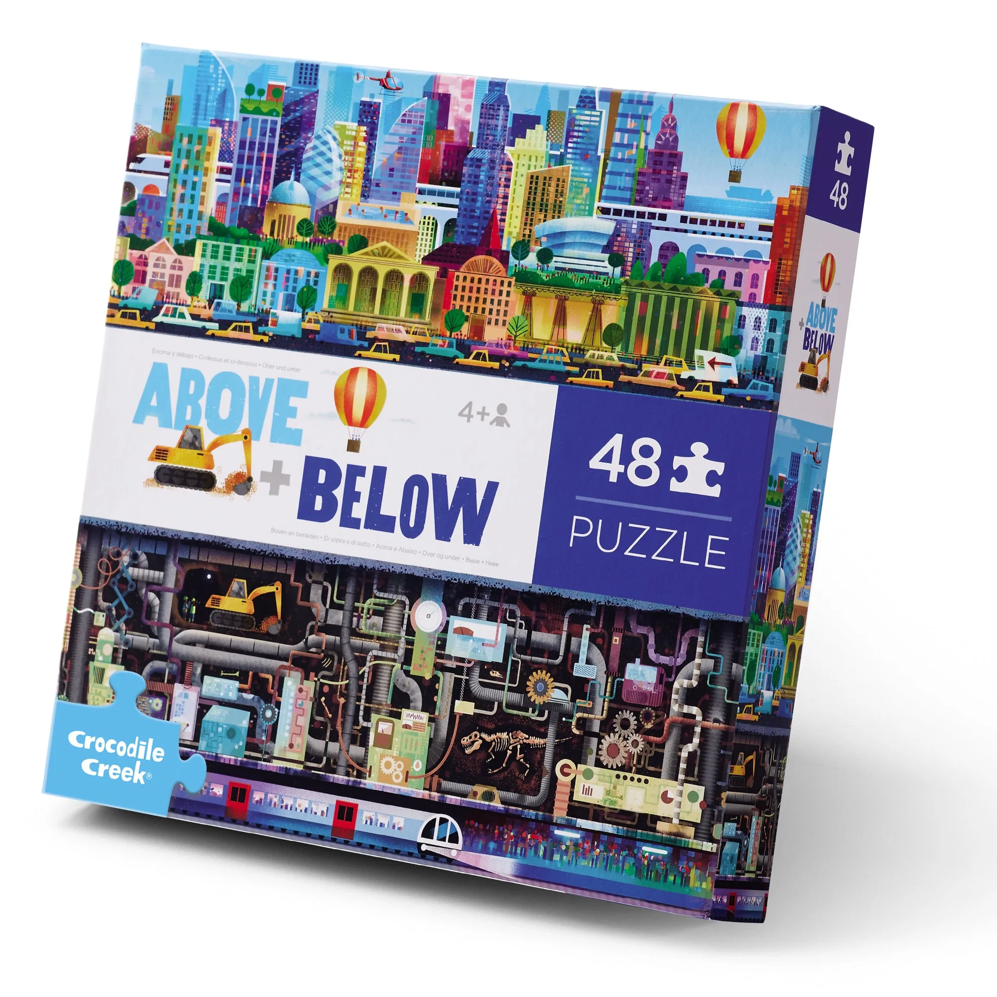 Puzzle de 48 pièces Dessus + Dessous - Grande ville