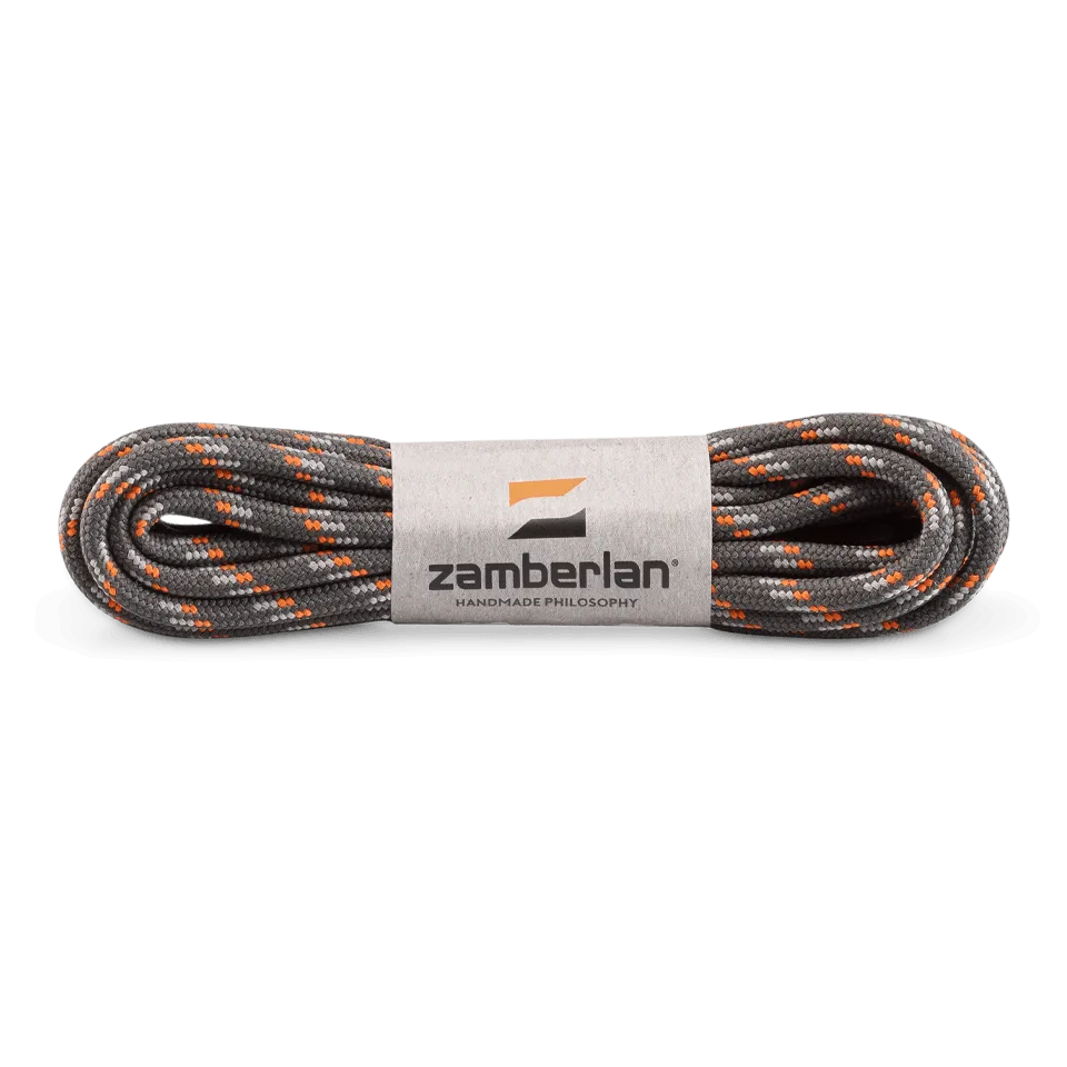 ROUND BOOT LACES - Anthracite/Grey/Orange