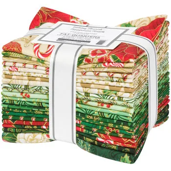 Kaufman - Holiday Flourish-Peppermint Twist Fat Quarter Bundle 21 pcs