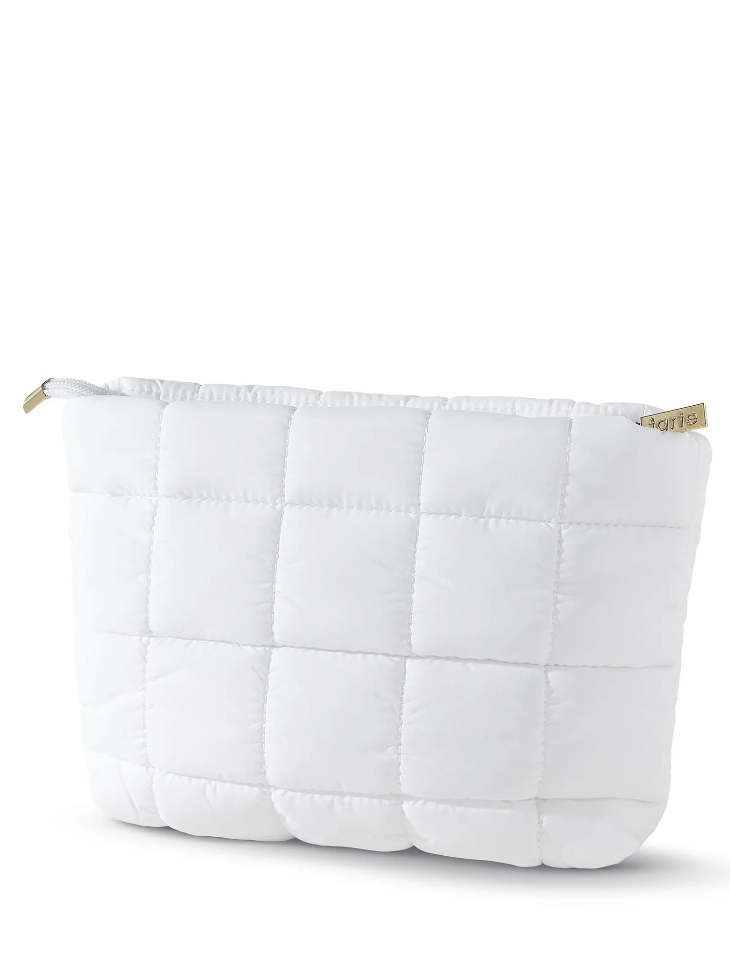 tarteTM puffy makeup bag in white