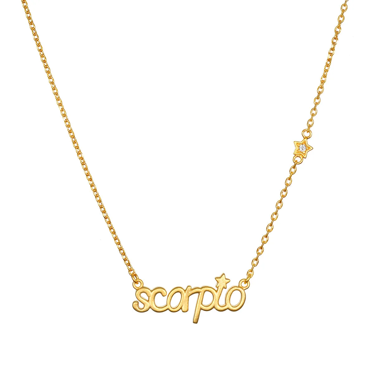 Schorpioen Transformatie Zodiac Script Ketting