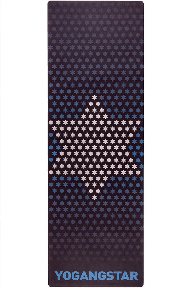 White Blue Star Yoga Mat + Free Yoga Bag