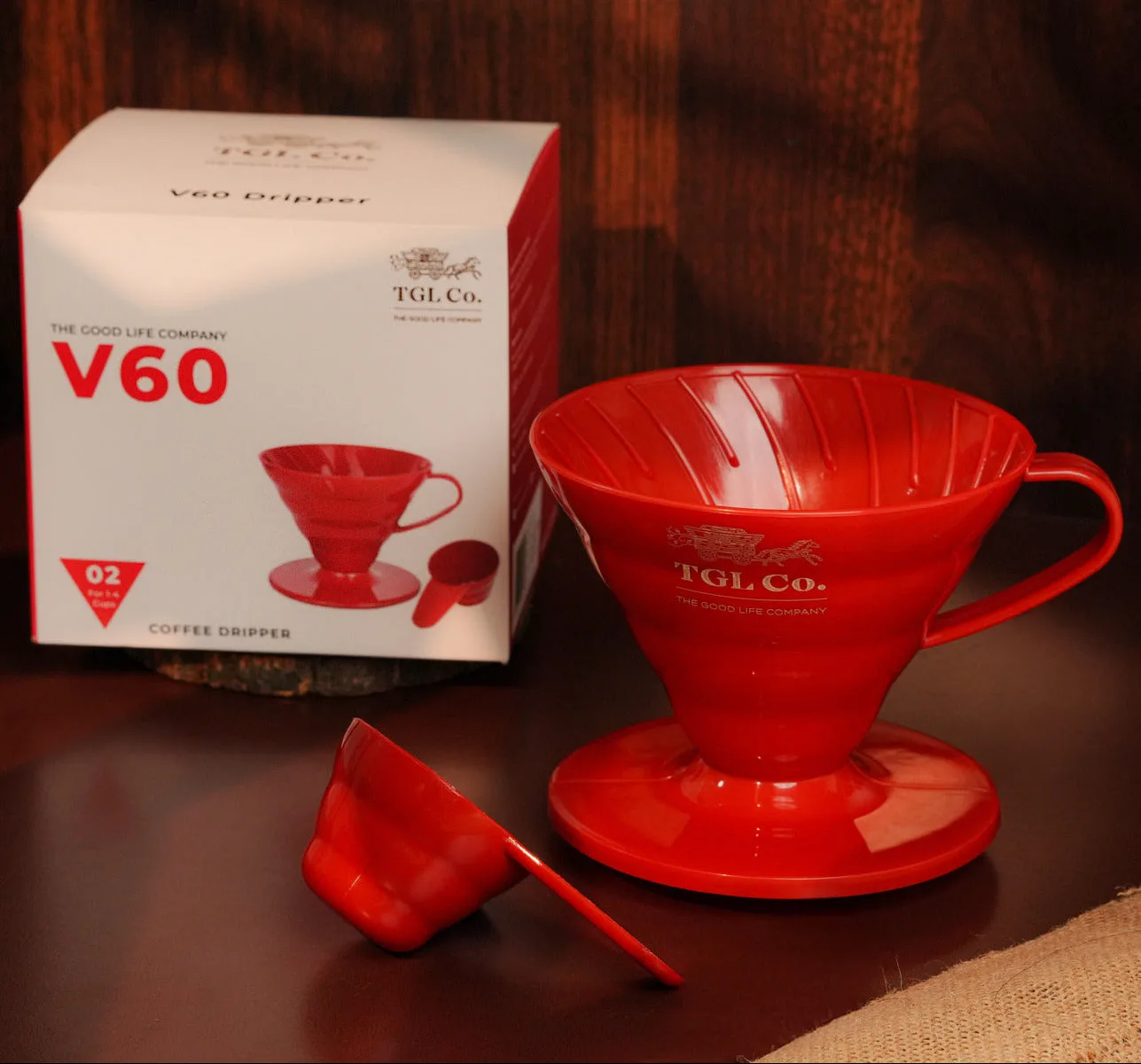 V60 Red Coffee Dripper Size 02