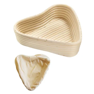 Set fermentation basket, heart, 22 x 23,5 x 6,5 cm, with cov