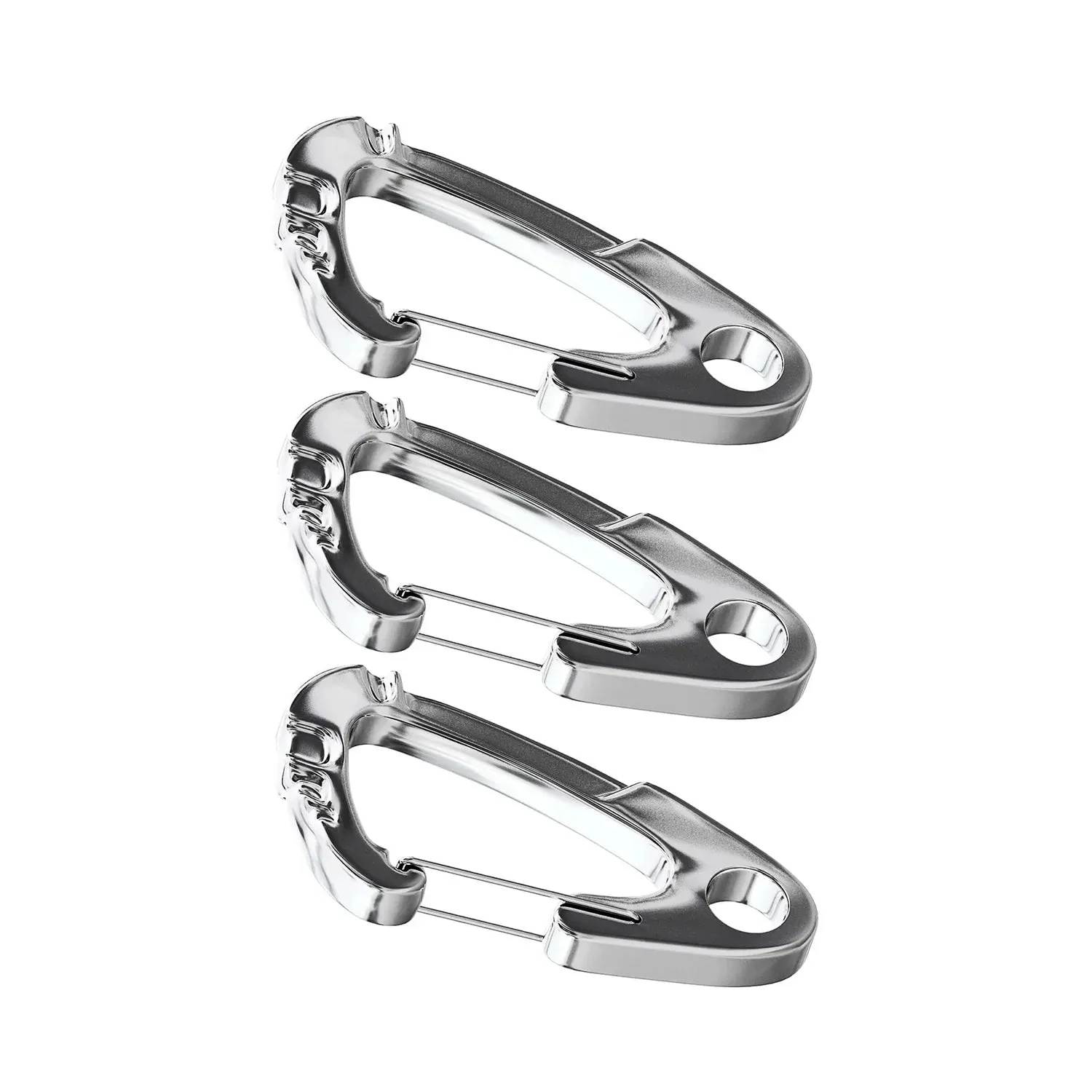 Dog Tag Carabiner Clips (3pk)