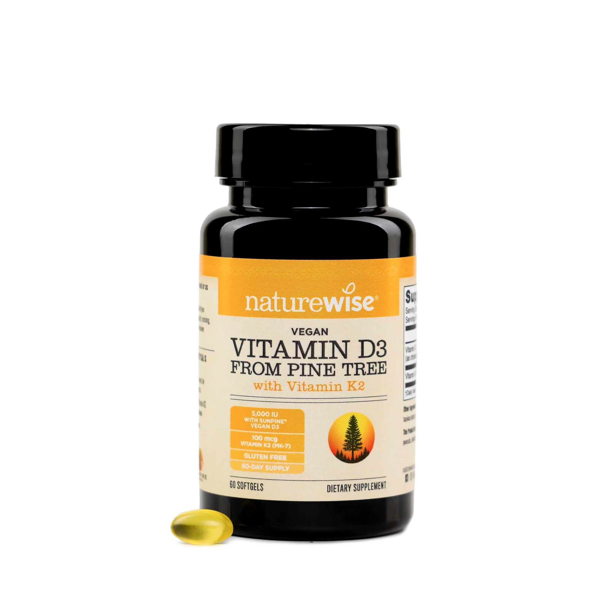 SunPine Vegan Vitamin D3 + K2