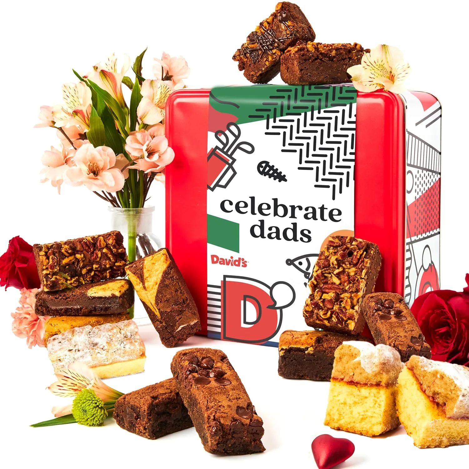 Fars dag assorteret brownies- og crumb cakeæske
