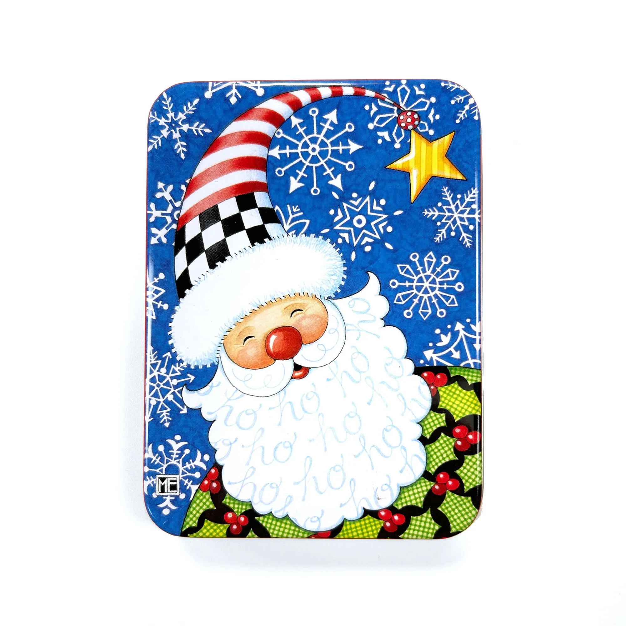 Lattina adesivi fiocco di neve di Babbo Natale