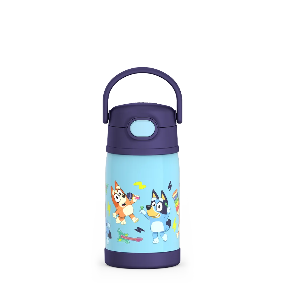 10oz FUNtainer® Water Bottle Bluey with Straw