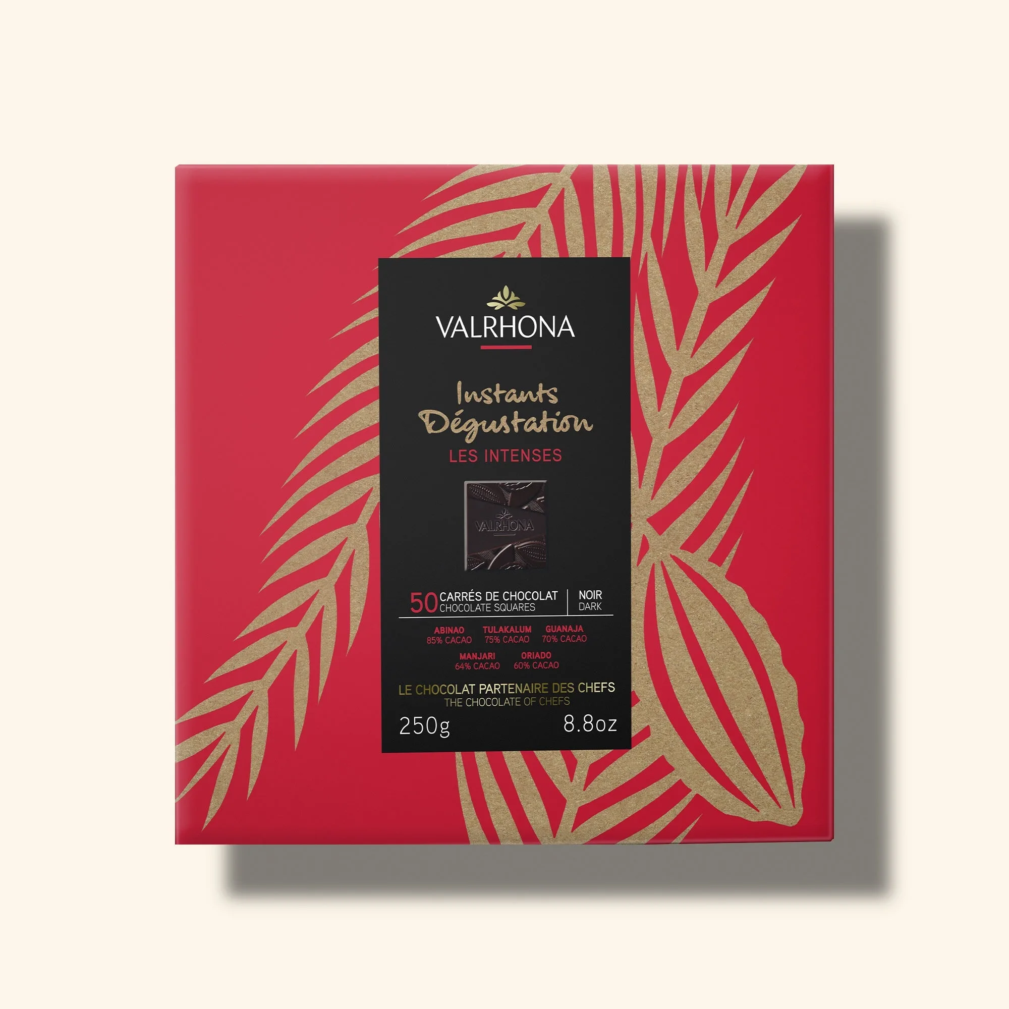 Krabička 50 čtverečků hořké čokolády - 8,8 oz