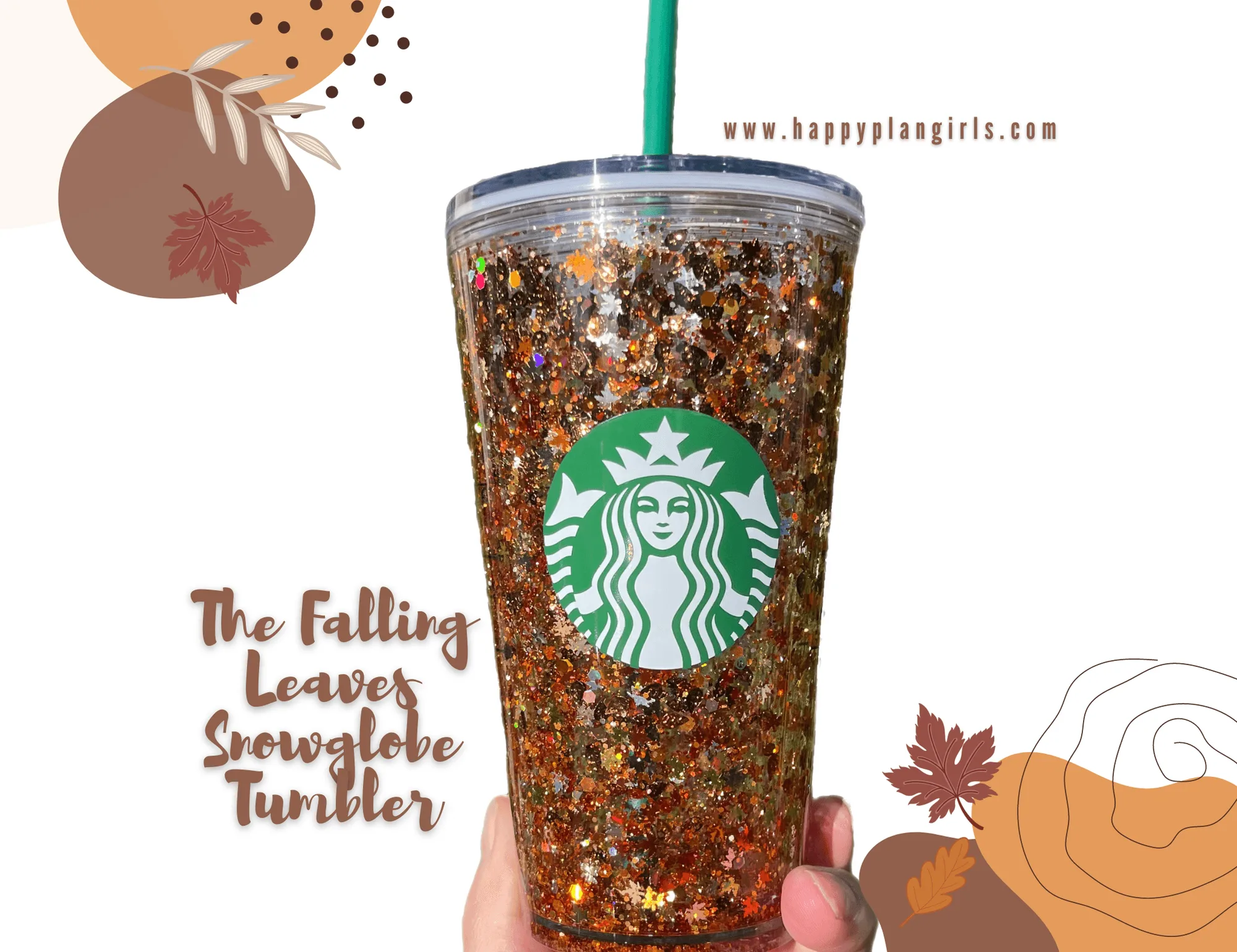Falling Leaves Starbucks Snow-Globe Tumbler