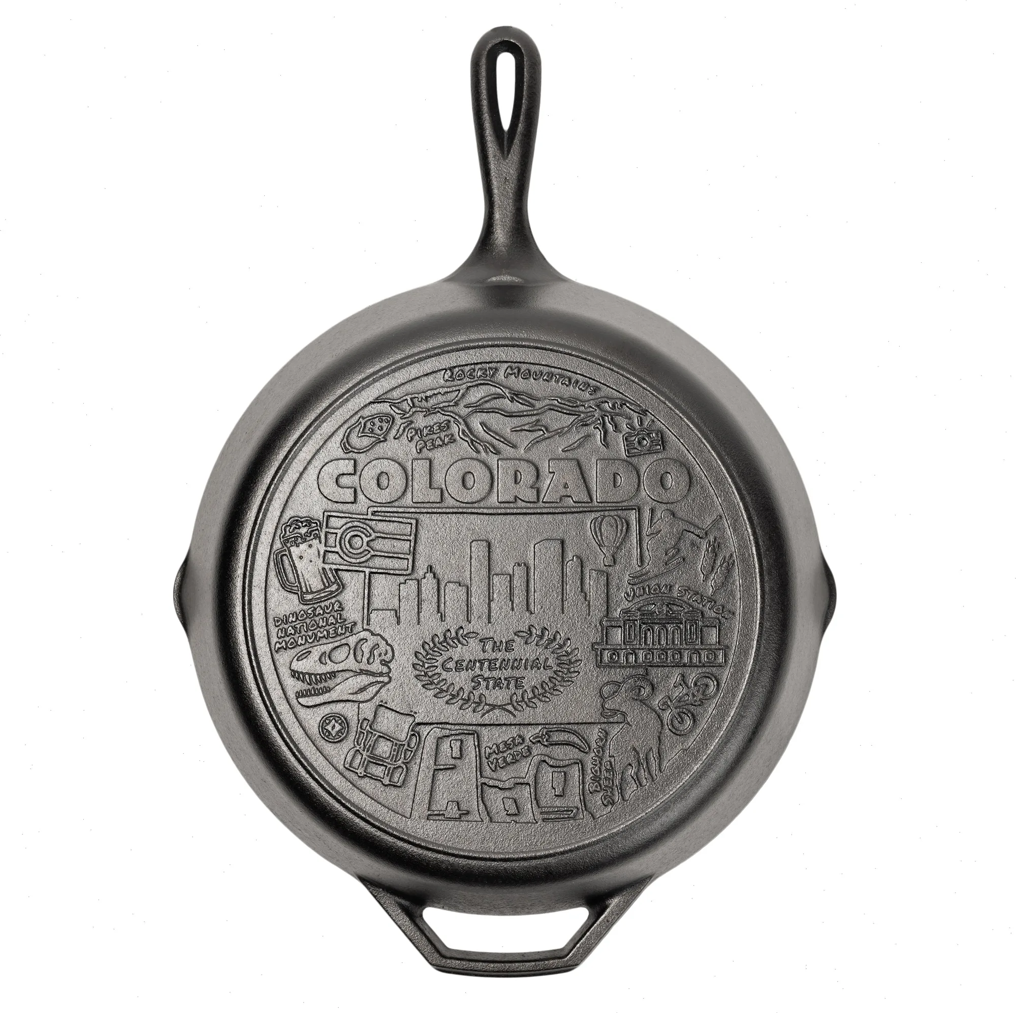 American Road Trip: 12 Inch Seasoned Cast Iron Skillet, Colorado