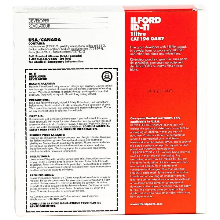 Développer un film avec Ilford ID-11 et Ilfotec LC29