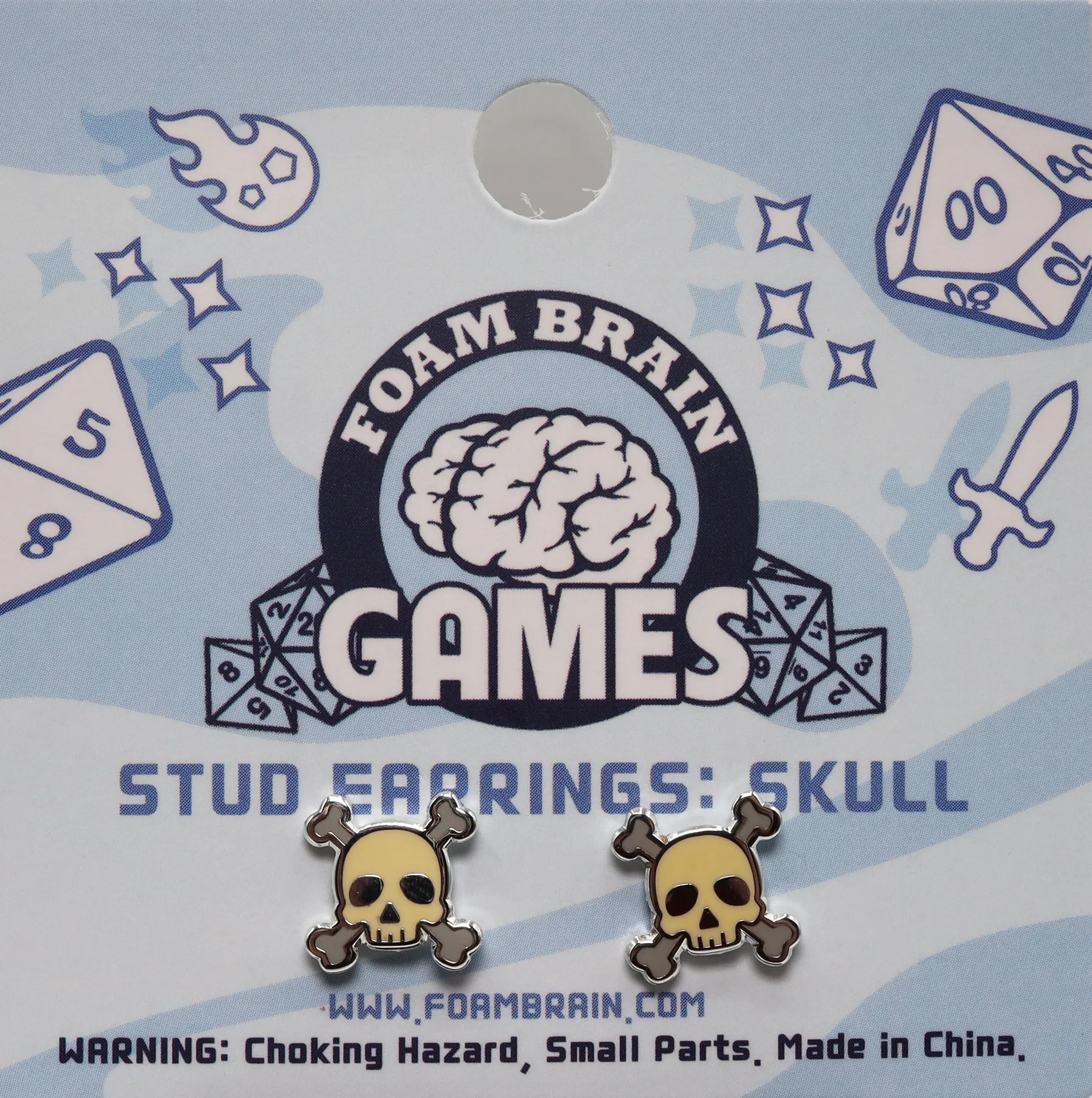 Stud Earrings: Skull