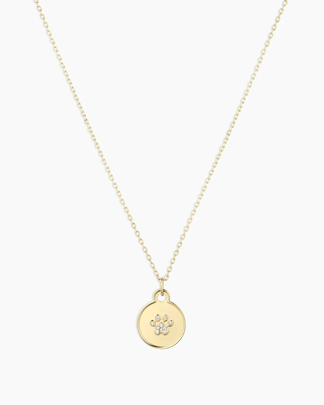 14K Diamond Paw Necklace