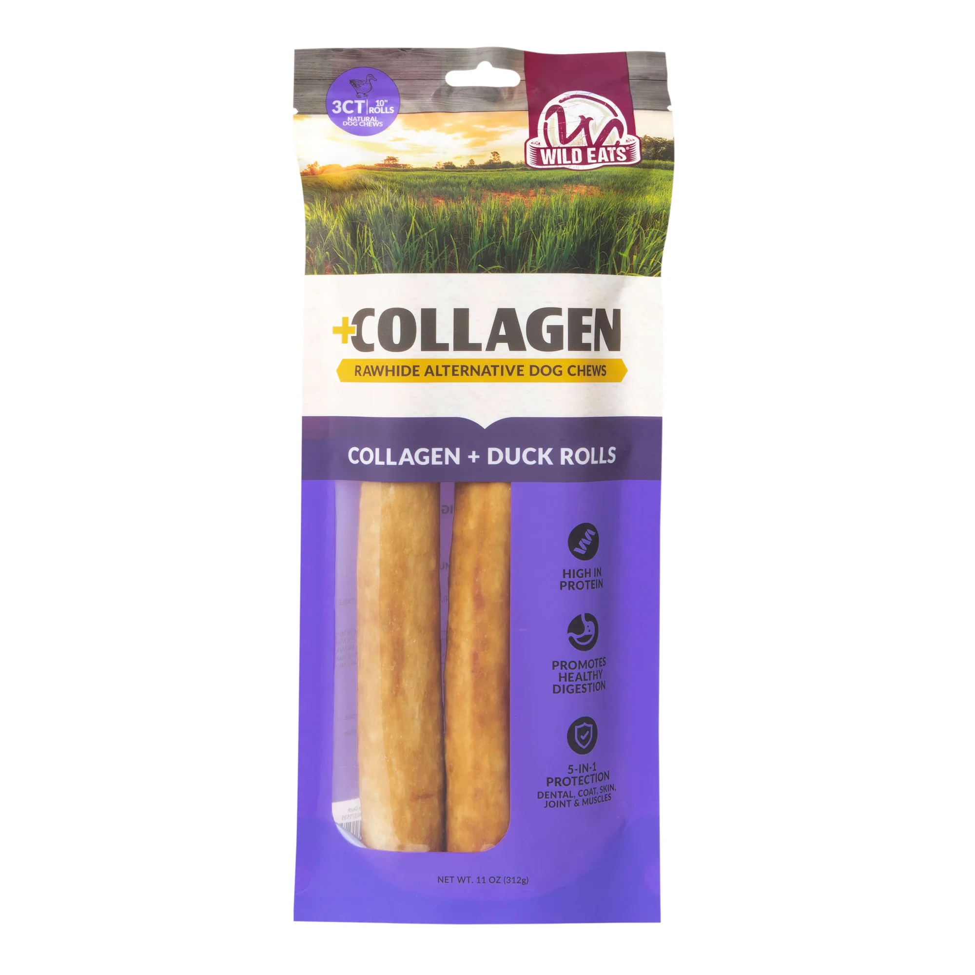 Wild Eats Roladki z kolagenem kaczym vs Pałeczki do żucia z łososiem