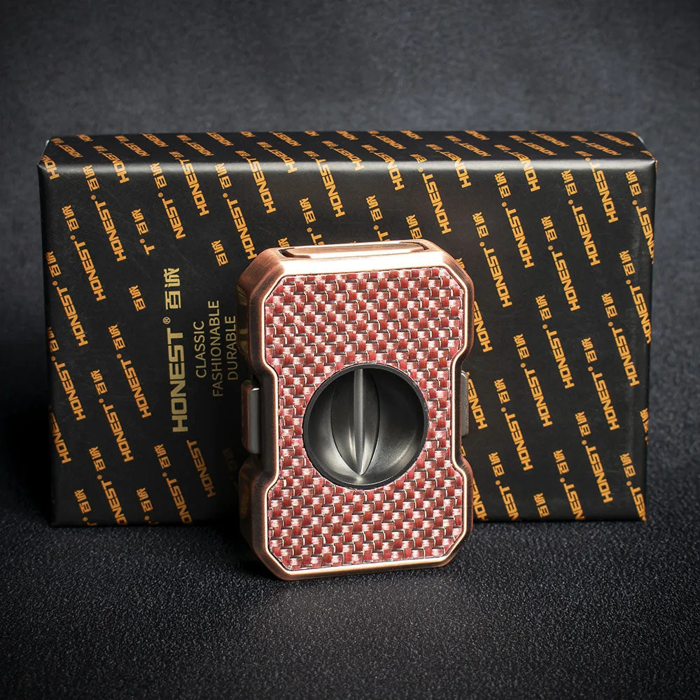 Honest "V" Cigar Cutter - Rose Check