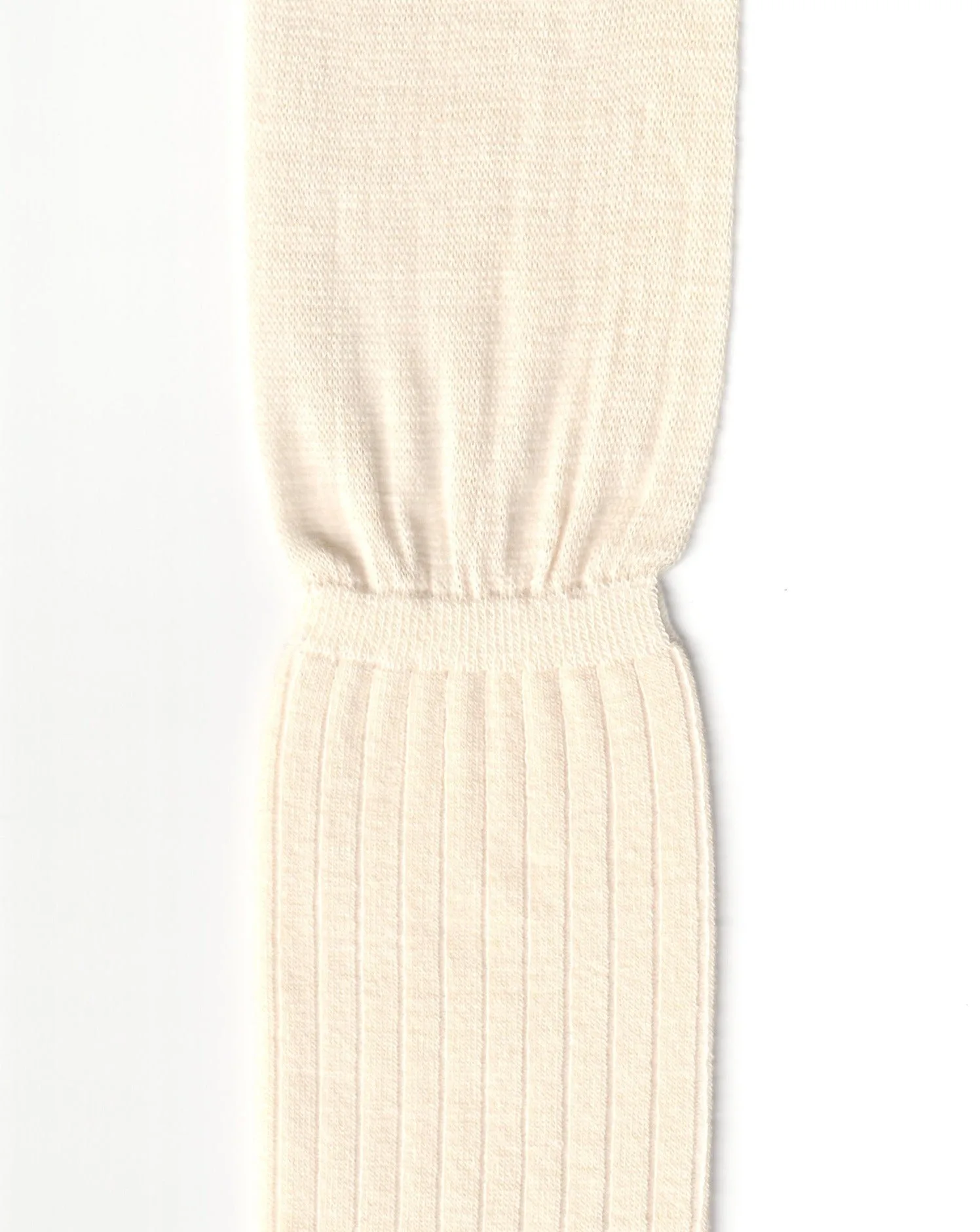 Chaussettes hautes superposées crème ivoire