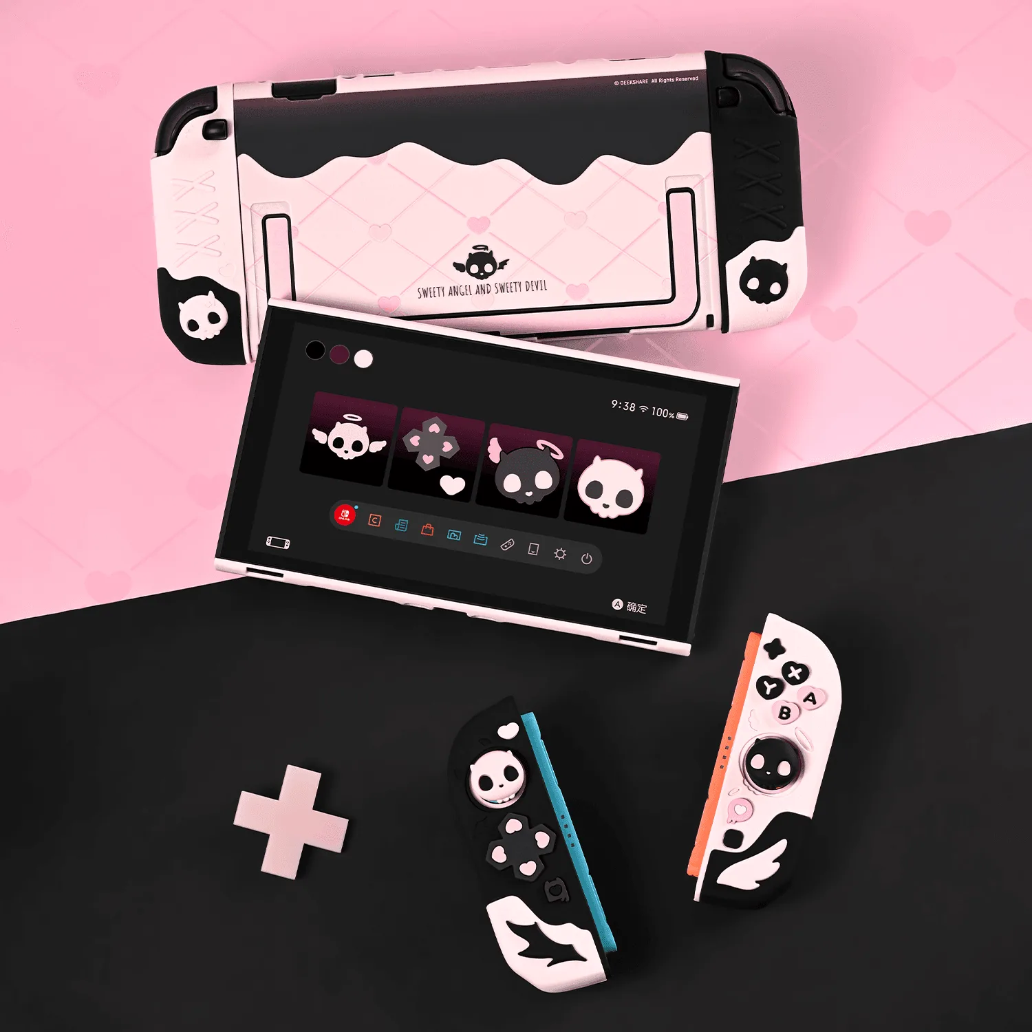 GeekShare Sweet Skull Silicone Grip Case Set