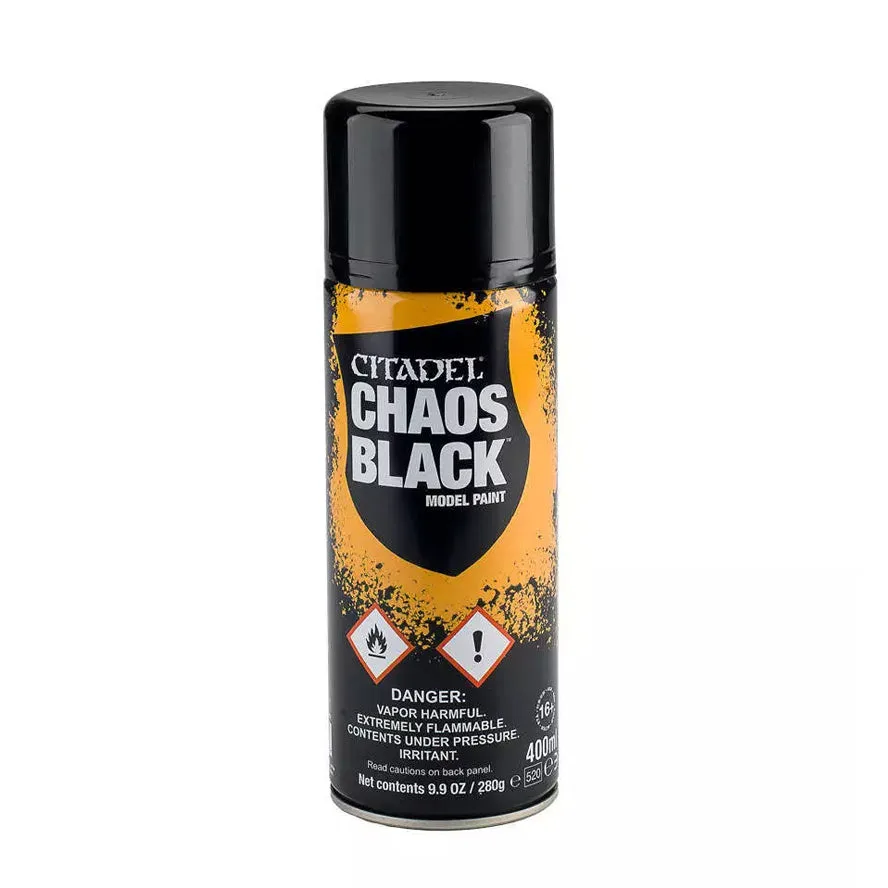 Citadel Spray: Pintura en spray Chaos Black