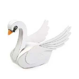 Jak złożyć papierową pocztówkę DIY Swan #149