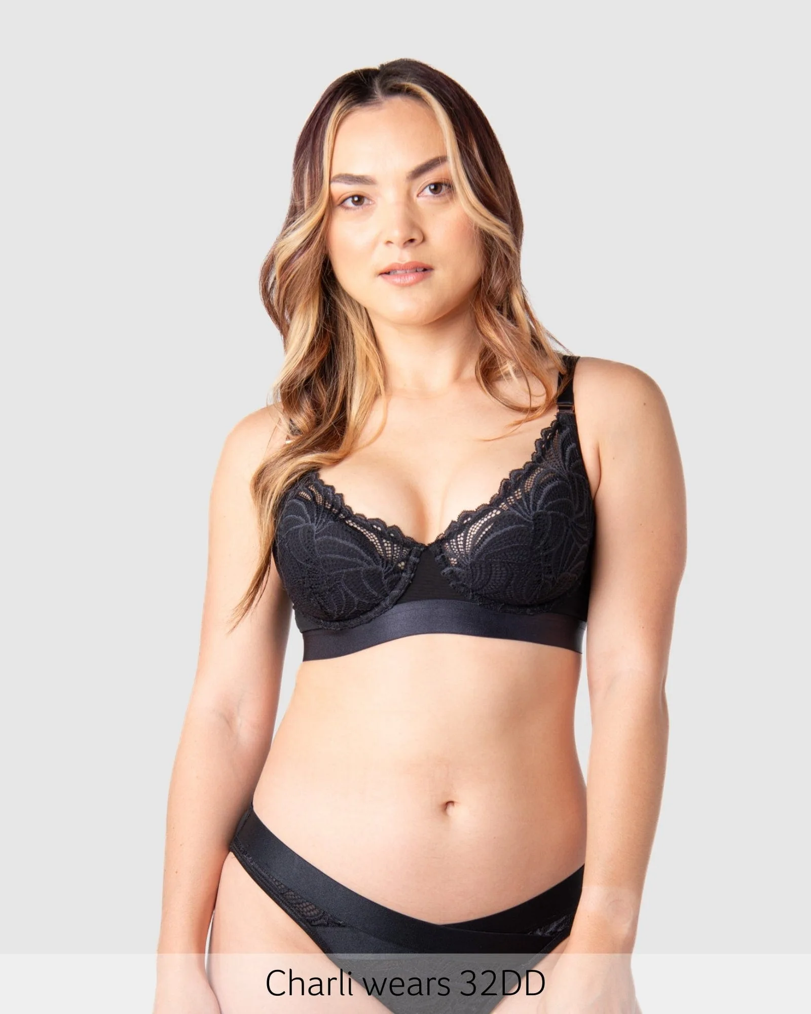 Warrior Low Plunge Nursing Bra - Black