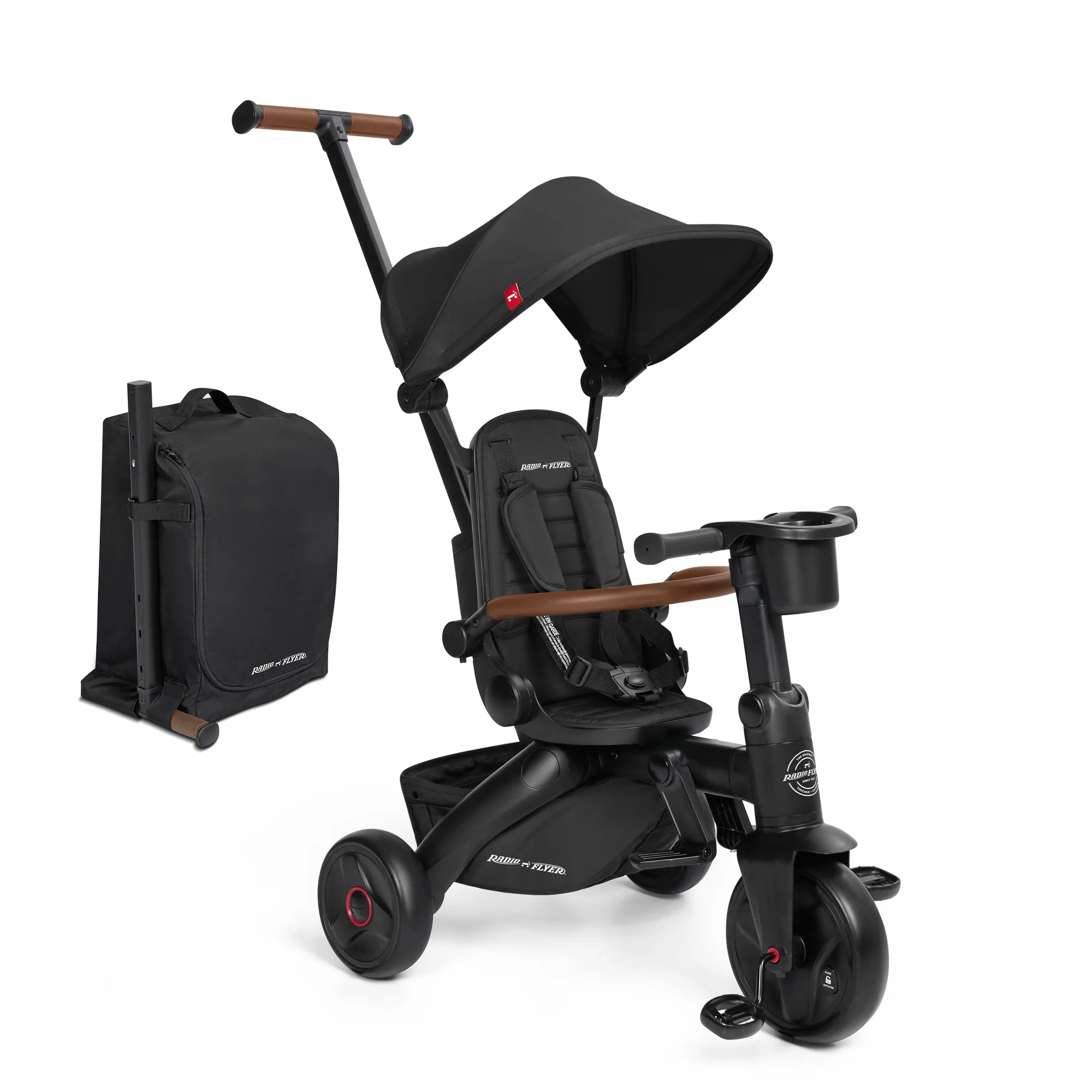 Coast Luxe Folding Stroller Trike with Travel Backpack