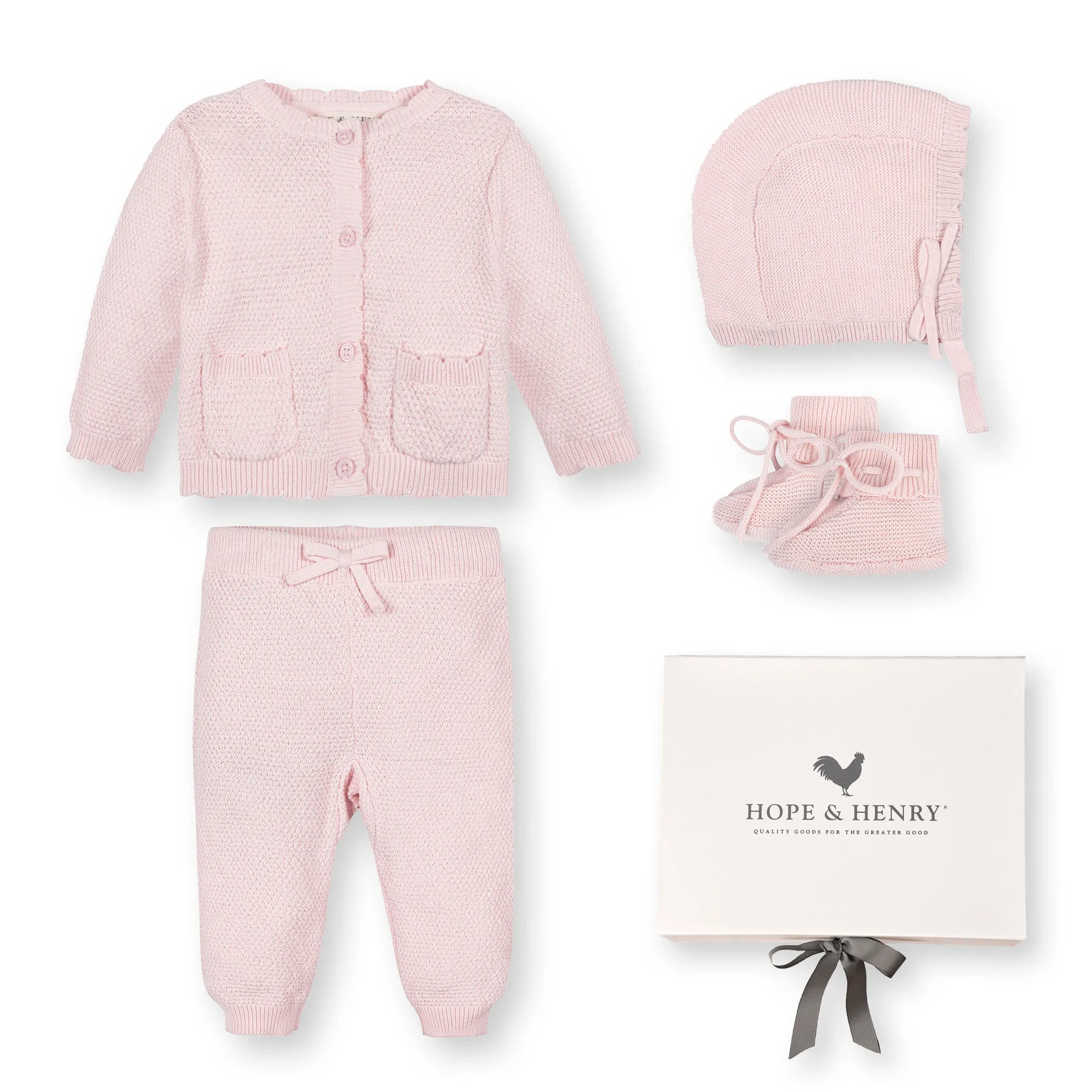 Organic Sweater Scallop 4-Piece Boxed Gift Set