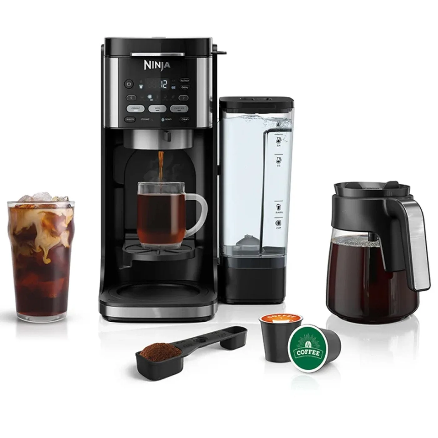 Ninja DualBrew Hot & Iced Coffee Maker, Black - Refurbished