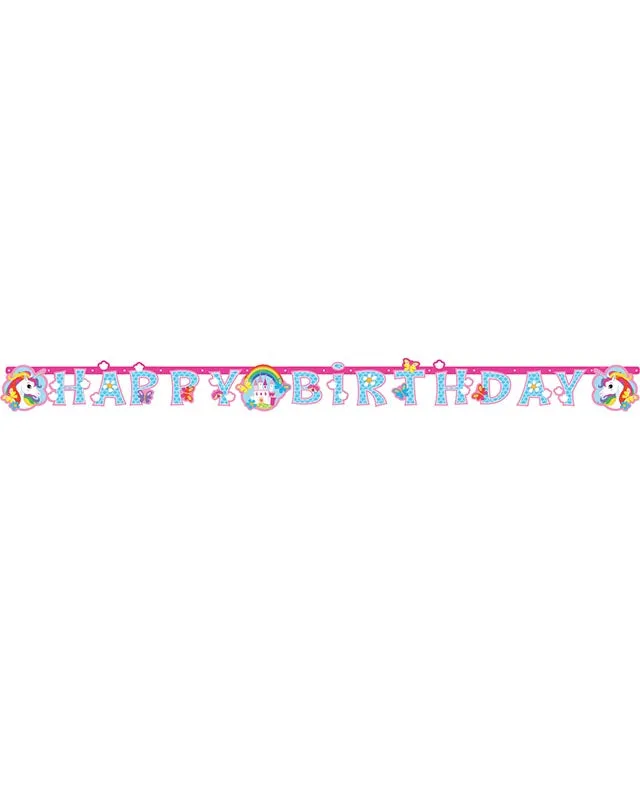 Unicorn Paper Letter Banner - 1.8m