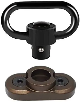M-LOK QD Eslinga Giratoria con Adaptador de Riel Marrón para Guardamanos M-LOK (Marrón)