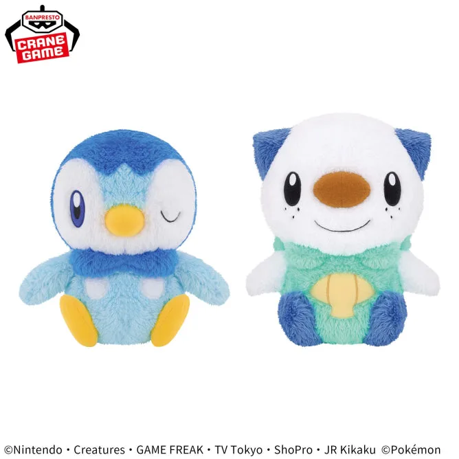 Pokemon Mofugutto Plüsch - Pipplup und Oshawott (23 cm)