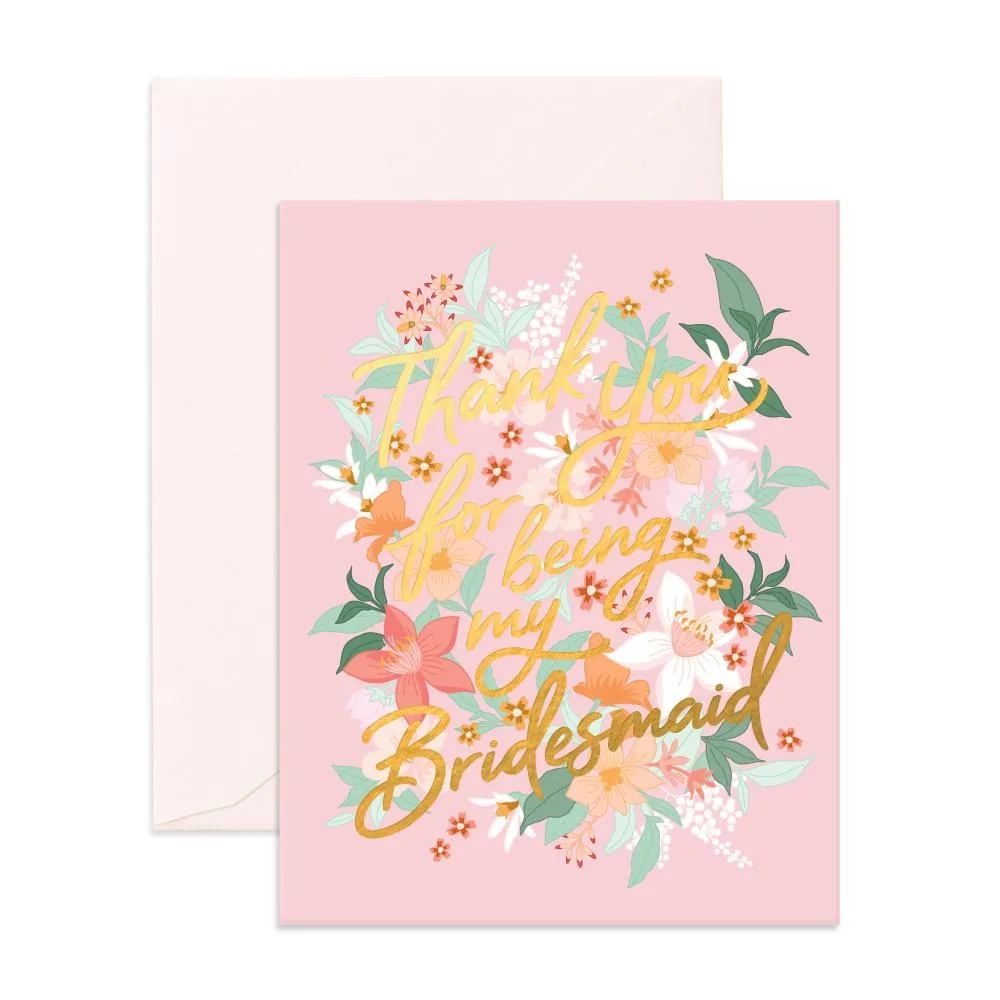 Tarjeta Thank You Bridesmaid Bohemia