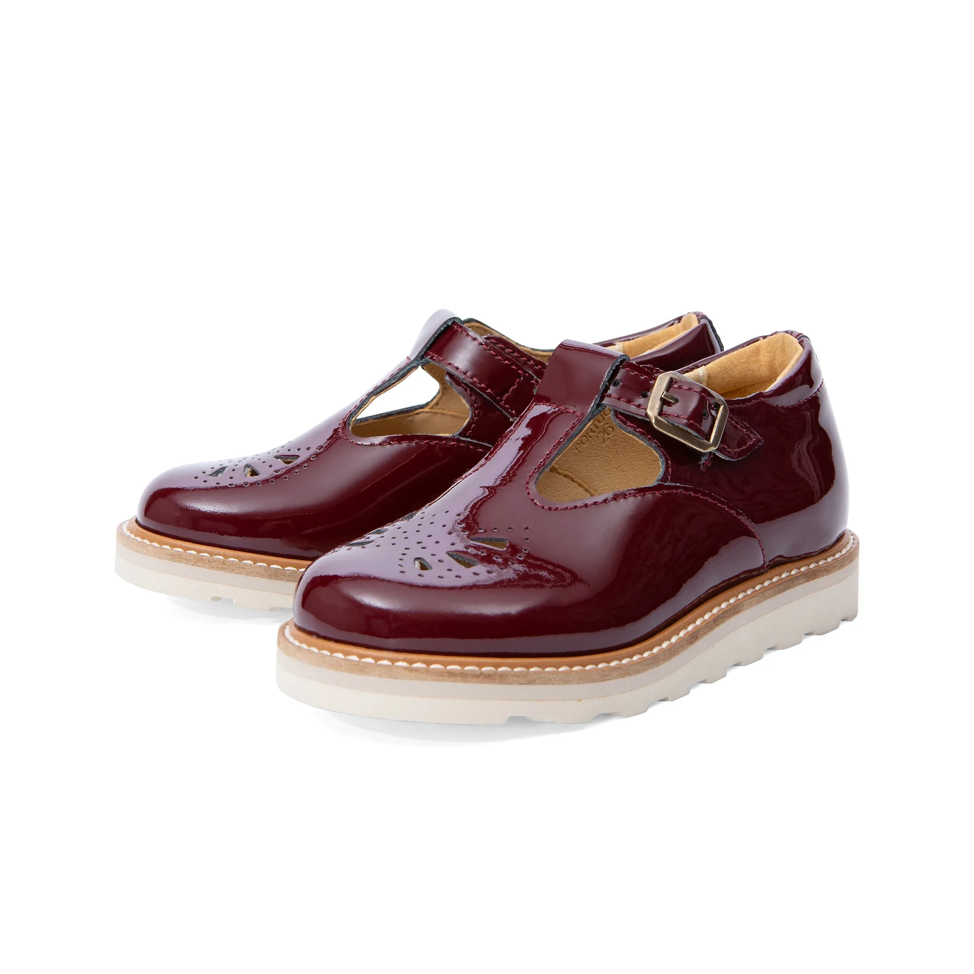 Rosie T-Bar Kids Shoe - Cherry Patent Leather