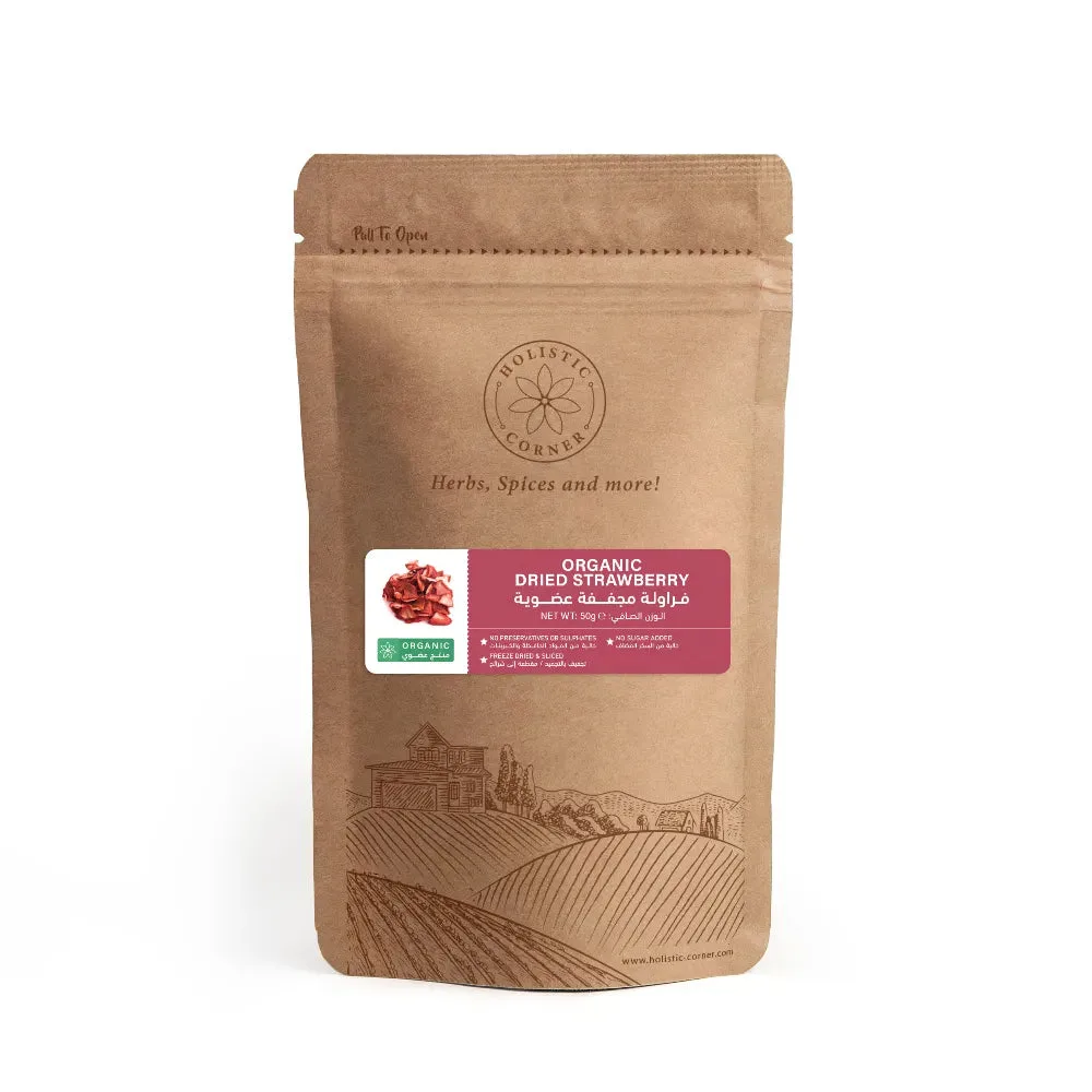 Holistic Corner Organic Dried Strawberries 50g