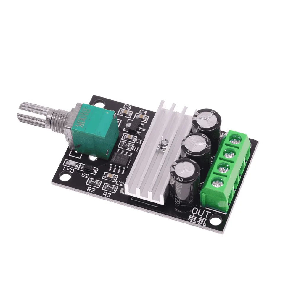 PWM 모터 속도 컨트롤러 DC 6V-28V 3A 1203BK – 조절식 포텐셔미터
