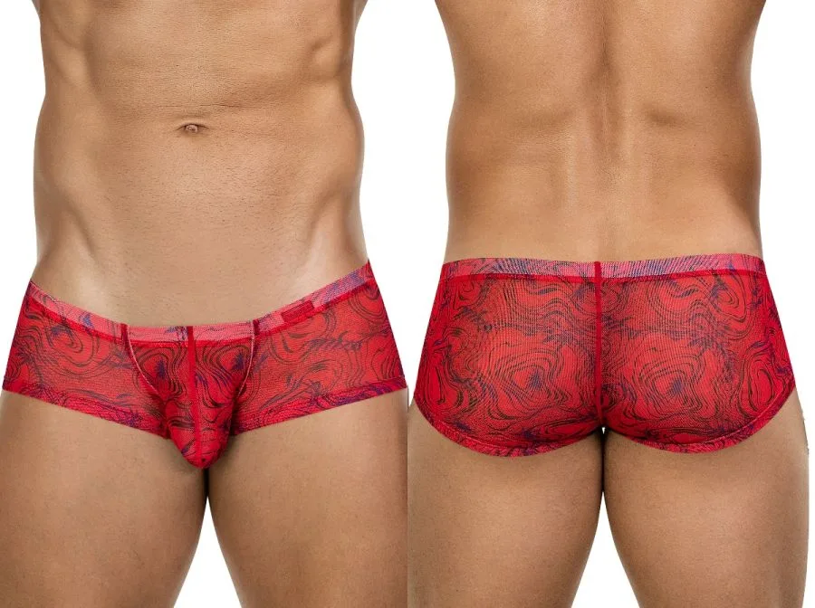 Clever Moda Men's Underwear 26032 Calipso Trunks Color Red
