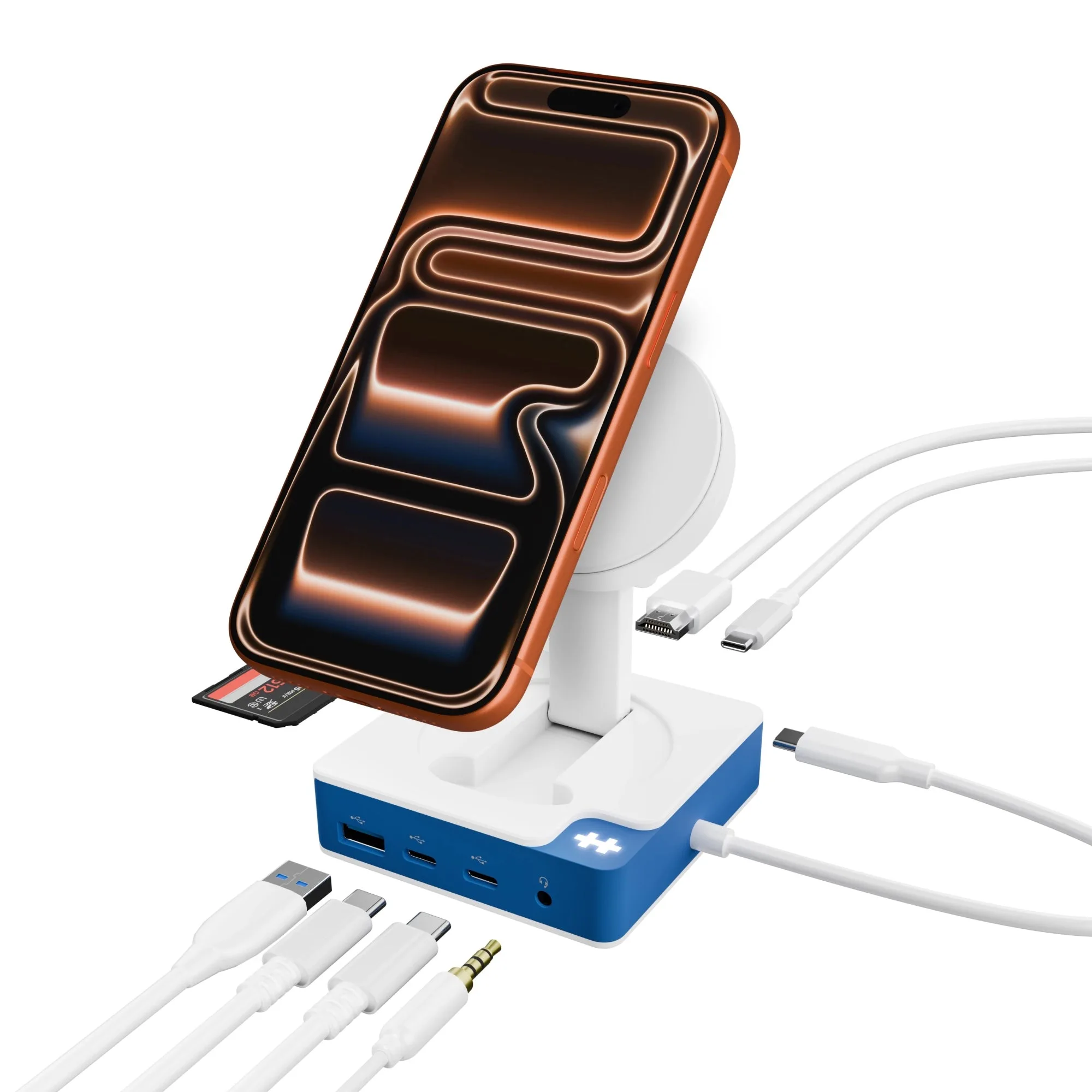 HyperDrive Flex Hub USB-C de 5 puertos con cargador inalámbrico Qi