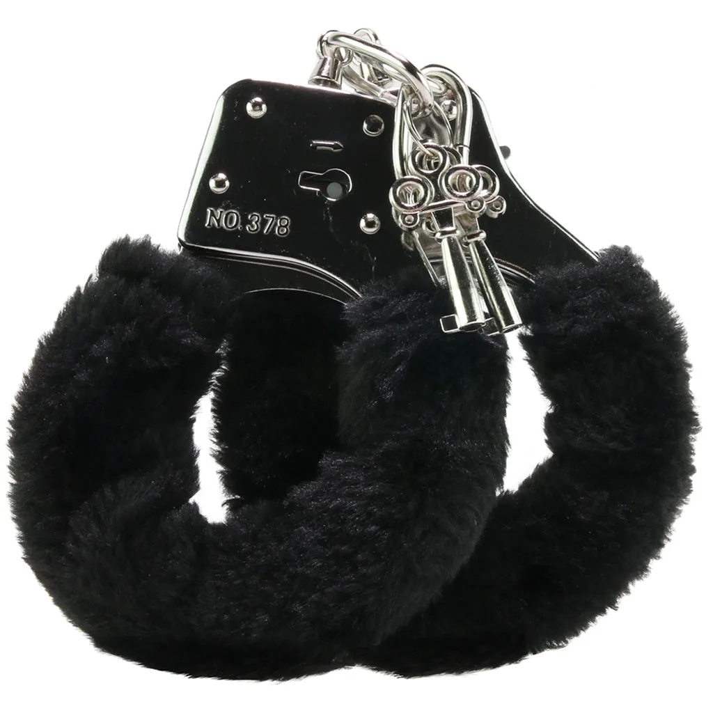 Furry Hand Cuffs in Black