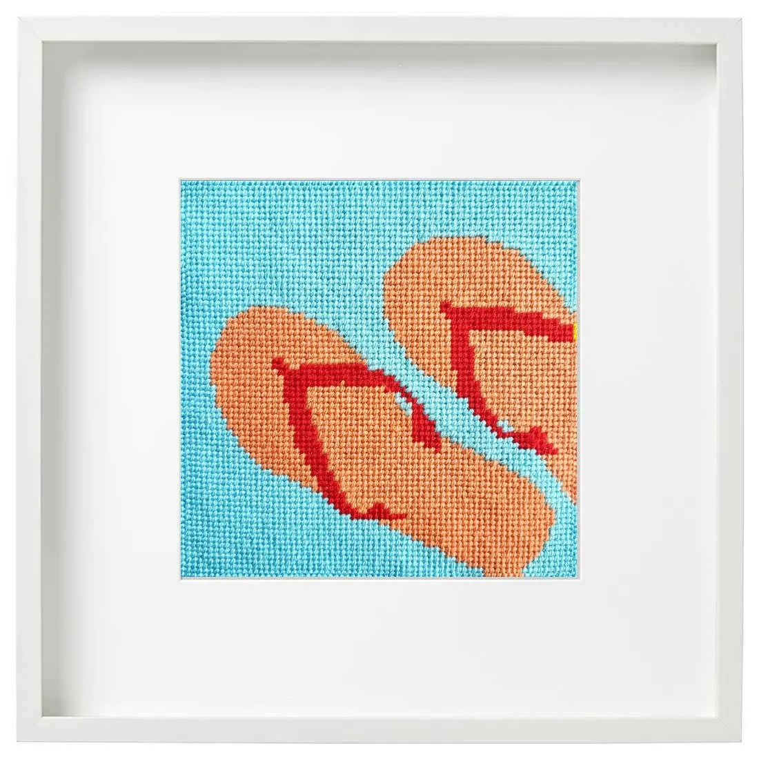 Summer Red Flip Flops Needlepoint Kit