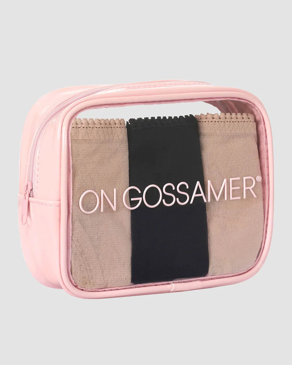 Gossamer Mesh Panty Pouch - Champagne Black