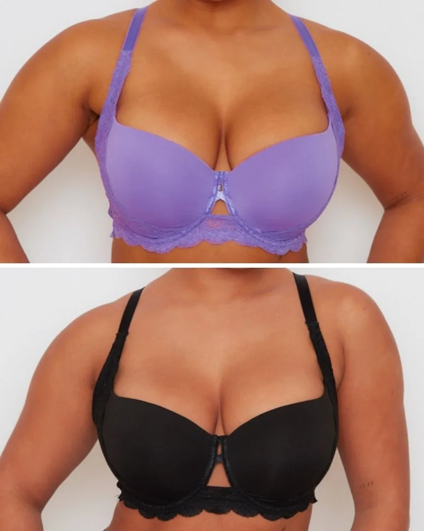 Daley Lace Bra Bundle : Black & Amethyst