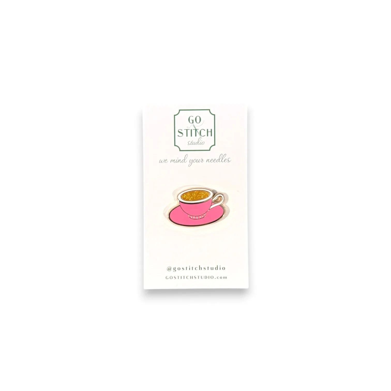 Hot Pink Tea Cup Needle Minder (Mini Magnet)
