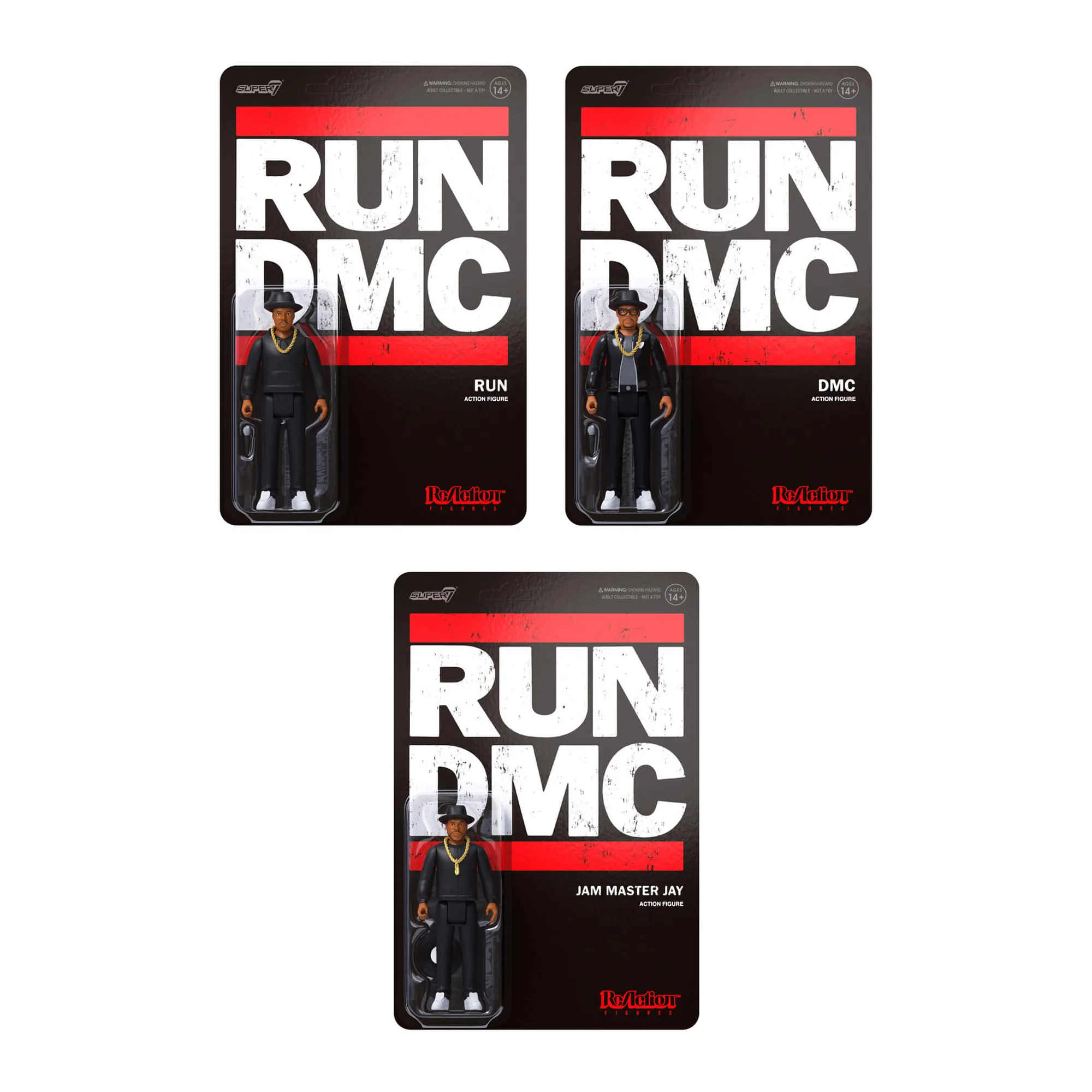 تماثيل RUN DMC ريأكشن - مجموعة من 3 تماثيل