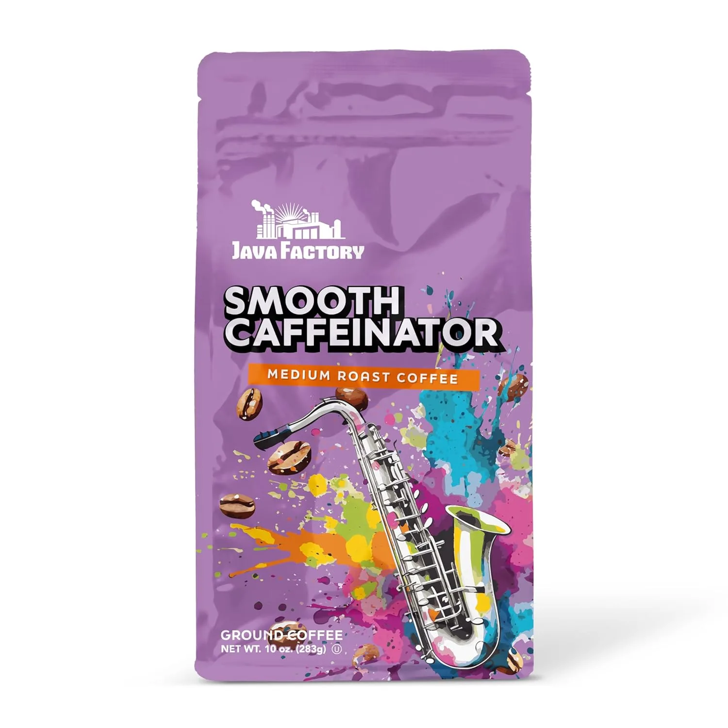 Java Factory Smooth Caffeinator Flavored Ground Coffee - 10 oz