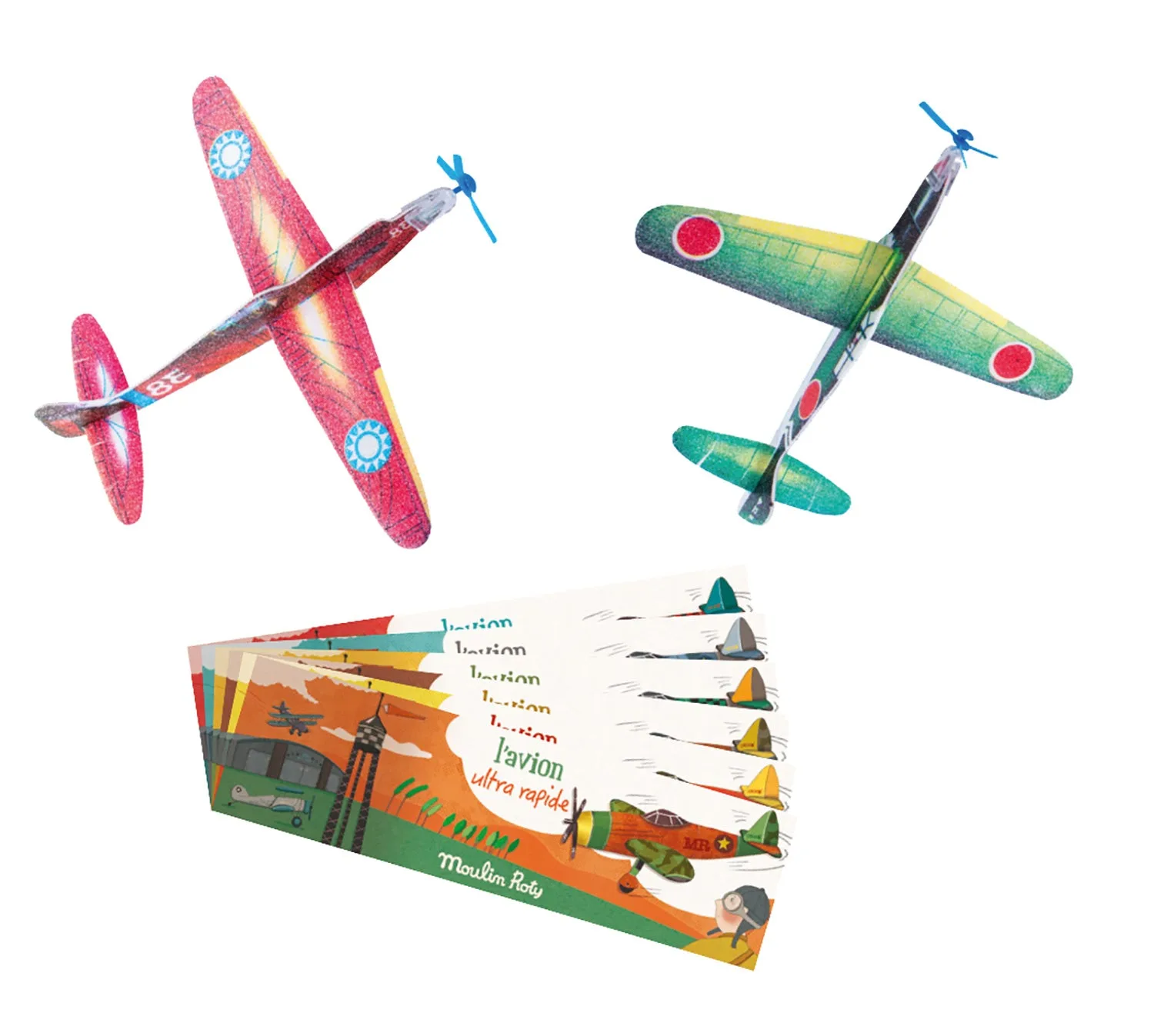 Expositor con 48 aviones de poliestireno surtidos "Little Wonders"